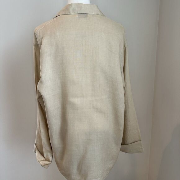 TOTO n KO for Bloomingdale’s Linen 2Pc Set Jacket & Top S/M Neutral Minimalist - Picture 5 of 16
